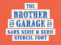 复古乡村军事风做旧海报服装封面标题装饰衬线英文字体