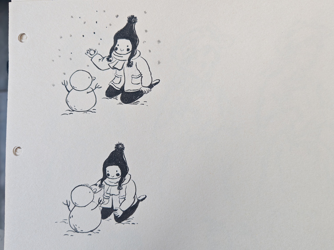 小雪人系列（图ZMzk5MTU4MjQ0） - 创作习作 - 站酷设计师甜蜜桃爱画画原创素材 - 站酷ZCOOL