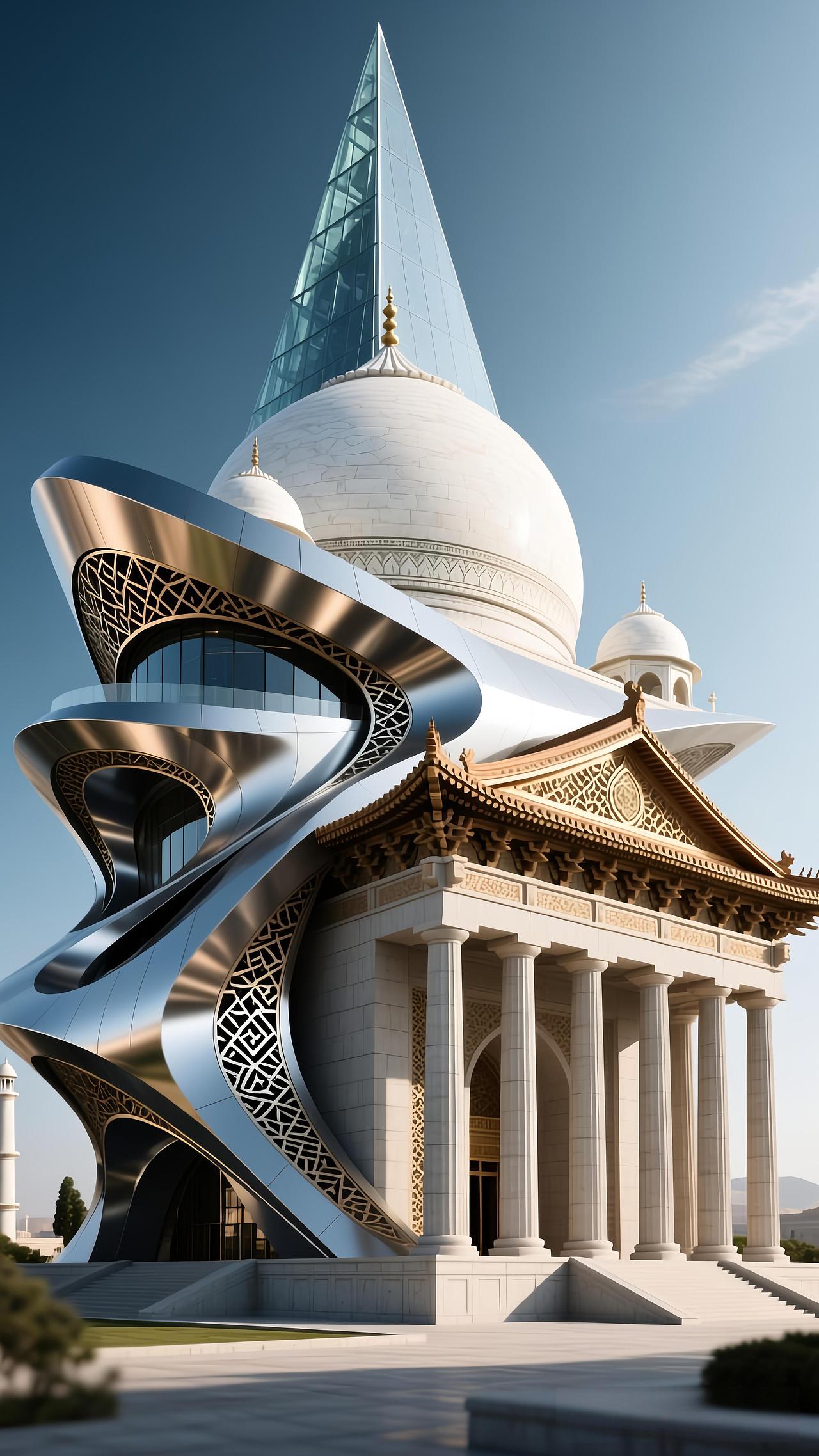 传统和未来融合的建筑艺术（图ZMzk5MTYwNDQ4） - 艺术插画 - 站酷设计师海报设计师原创素材 - 站酷ZCOOL