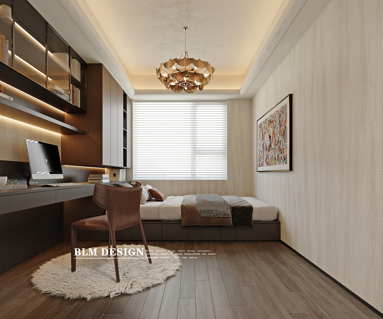 意式轻奢风-白龙马效果图