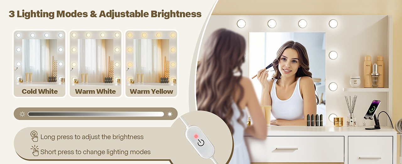 Amazon | 室内家居 化妆台效果图 主图A+案例分享