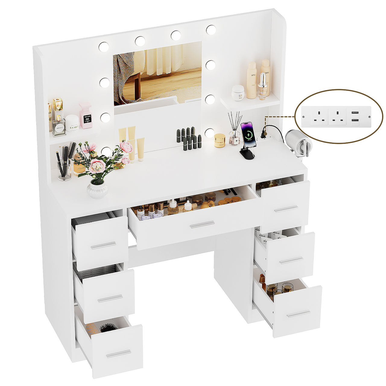 Amazon | 室内家居 化妆台效果图 主图A+案例分享