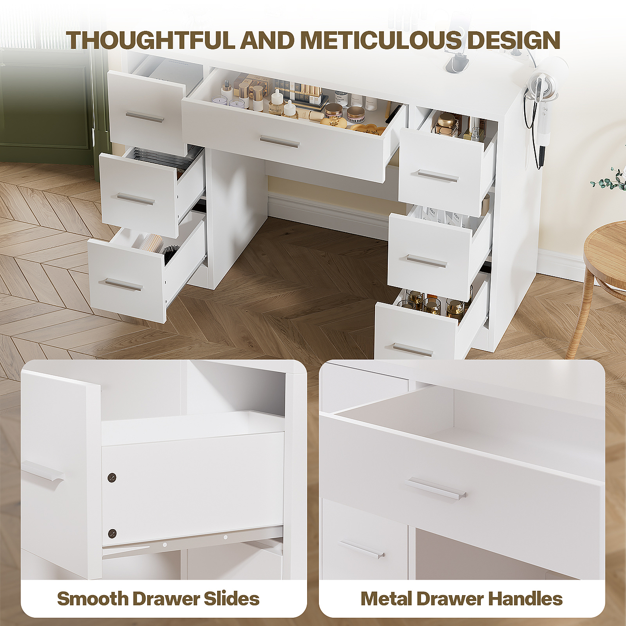 Amazon | 室内家居 化妆台效果图 主图A+案例分享