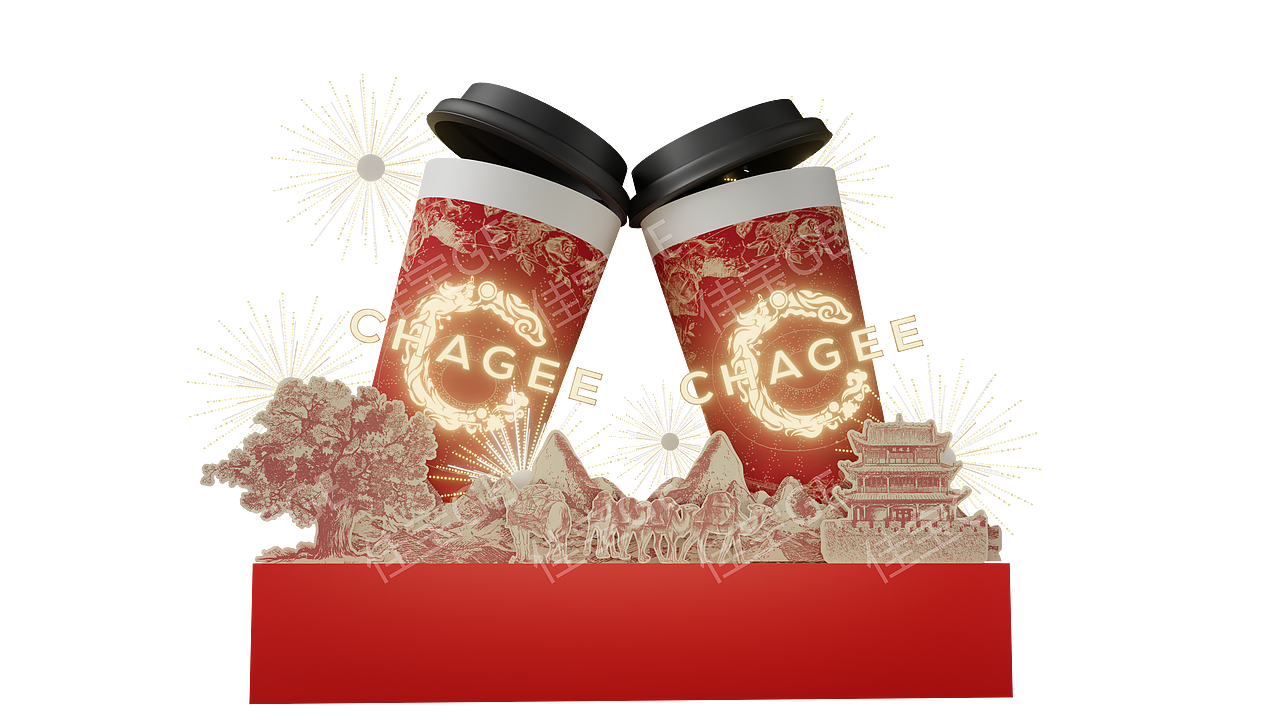 茶姬-外楼装饰Ⅰ（图ZMzk5MTc3MDA0） - 展陈设计 - 站酷设计师佳宝GE原创素材 - 站酷ZCOOL