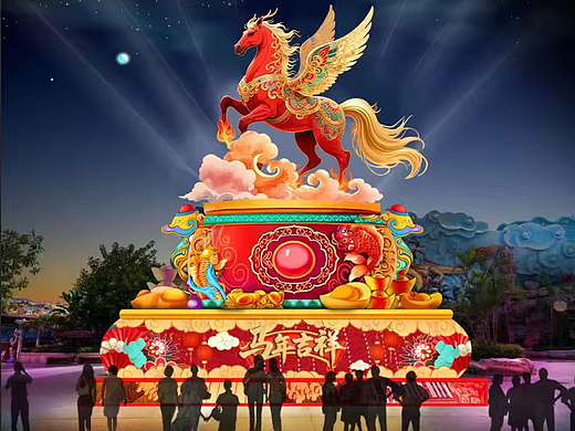 2026年大型元宵节马年主题花灯定制制作现货景区vlog