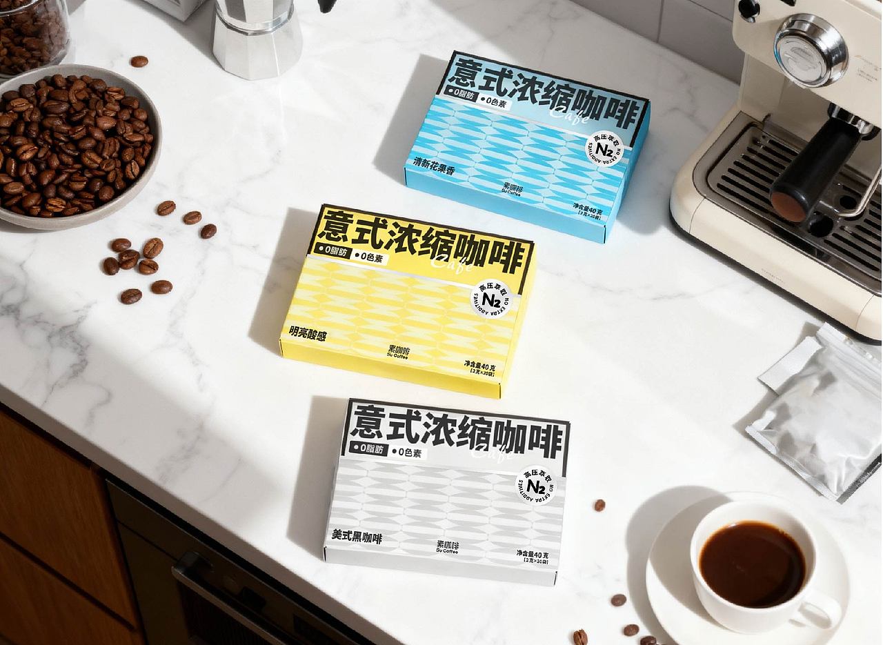 素咖啡包装设计
