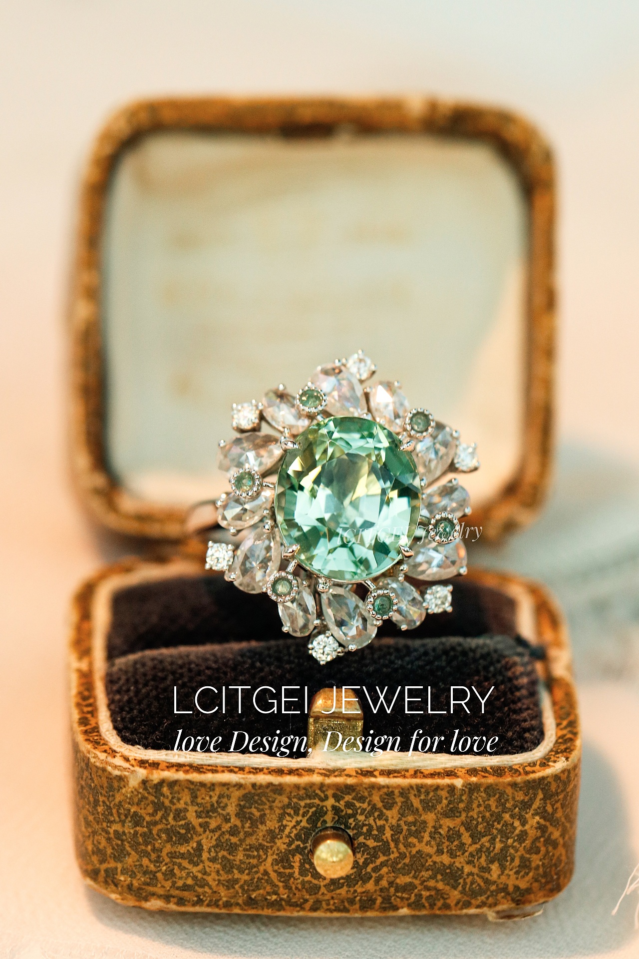 春舞 薄荷绿碧玺吊坠戒指两用款