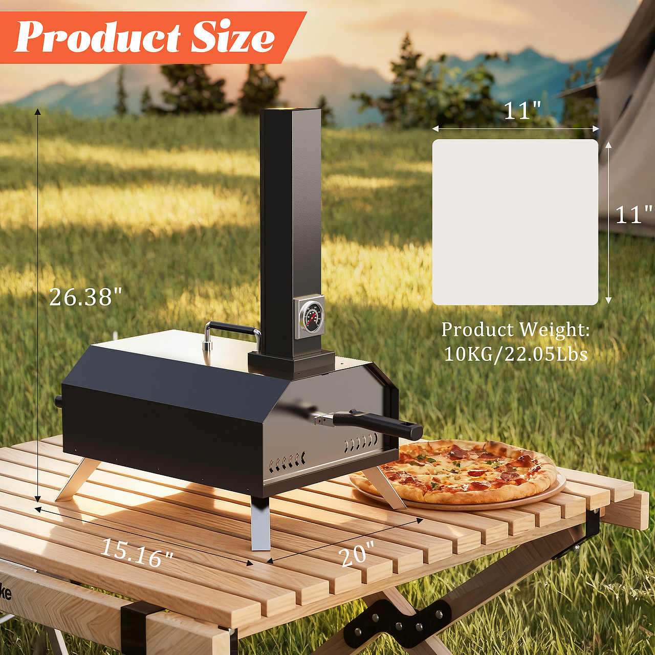 亚马逊户外颗粒披萨炉主副图设计