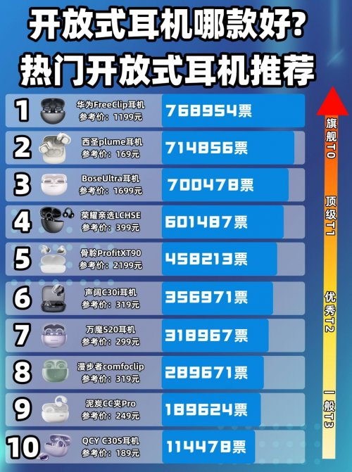 开放式耳机与入耳式耳机哪个好？2025最推荐入手的开放式耳机盘点