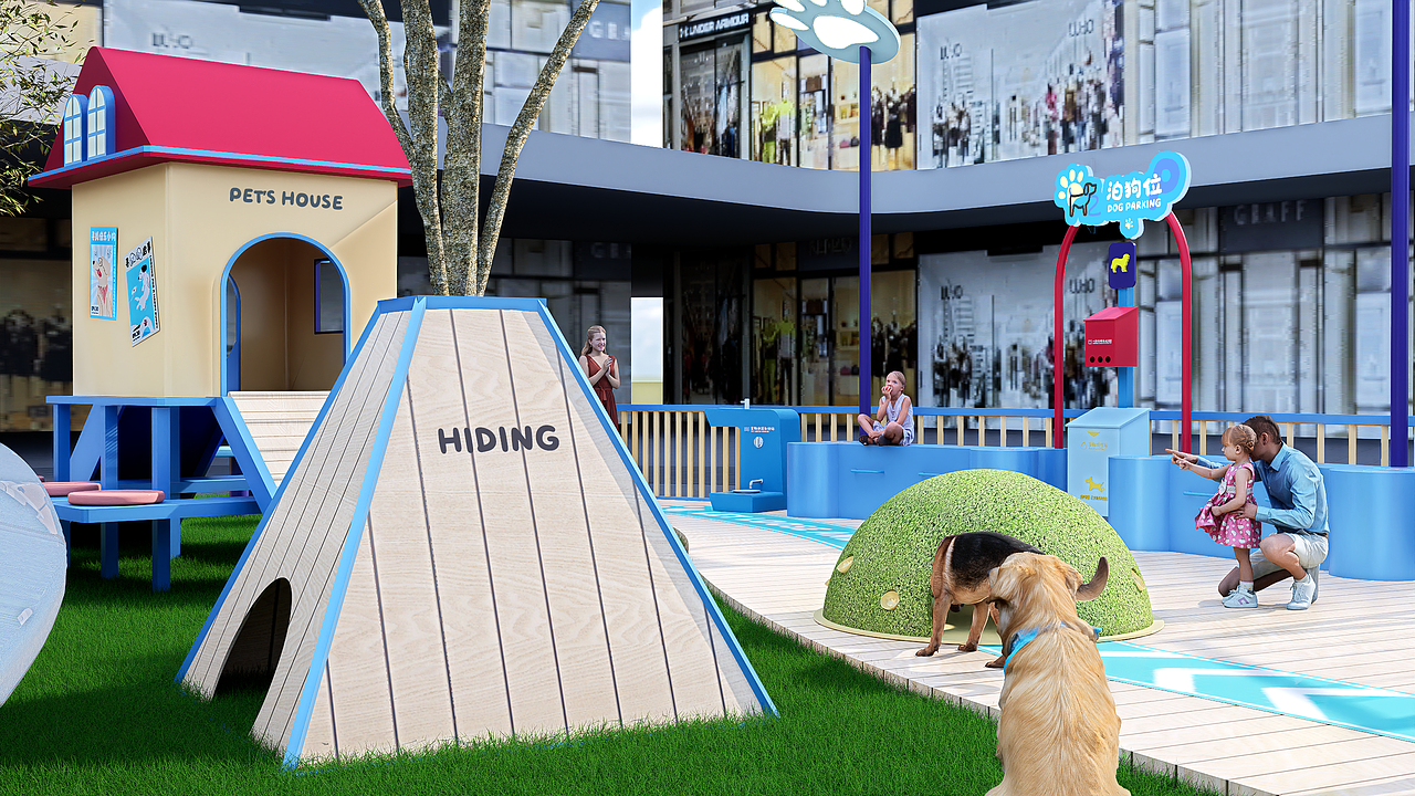汪托邦—商业宠物乐园设计（图ZMzk5MjEzNDA4） - 商业空间设计 - 站酷设计师sang大树设计原创素材 - 站酷ZCOOL