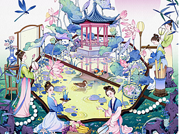 国风商业插画｜香薰×非遗团扇