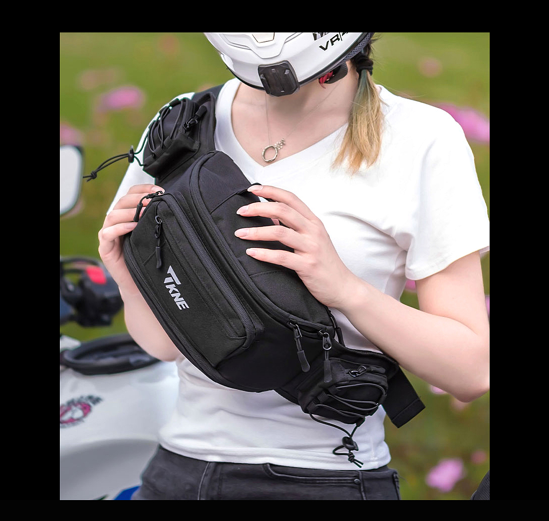 摩托车机车背包腰包防水包详情视觉设计