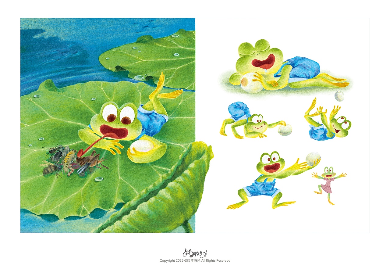 绘本插画|阿力的莲子