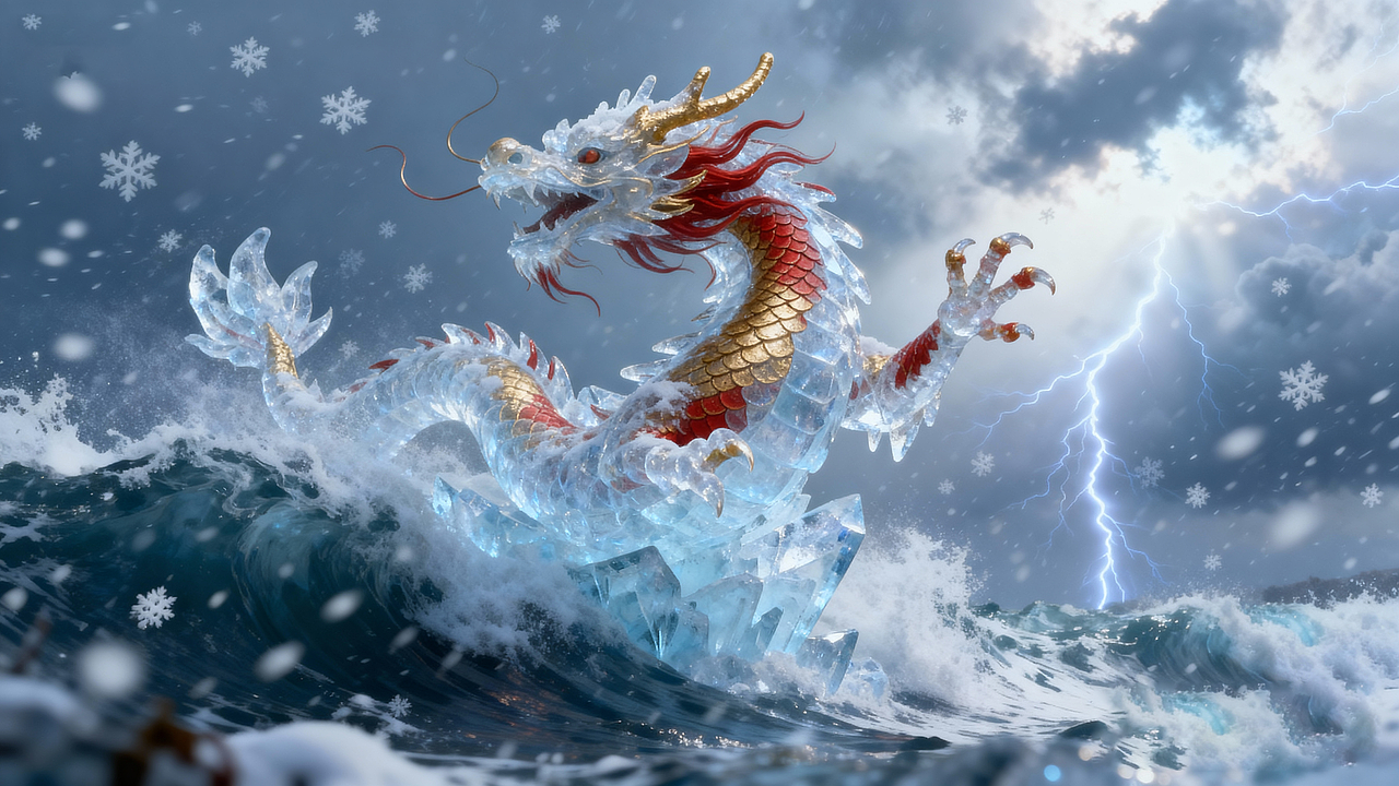 巨龙冰雕