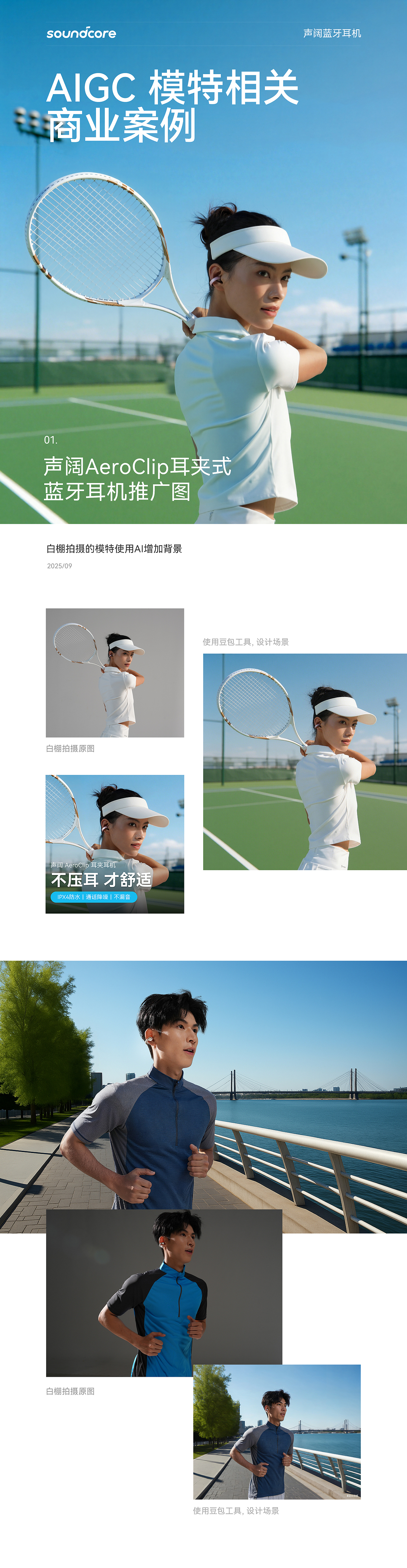 soundcore蓝牙耳机AIGC模特相关设计 | AIGC案例