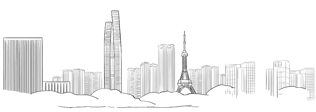 最左边国裕大厦，中间这个是中润中心，旁边是东吴塔