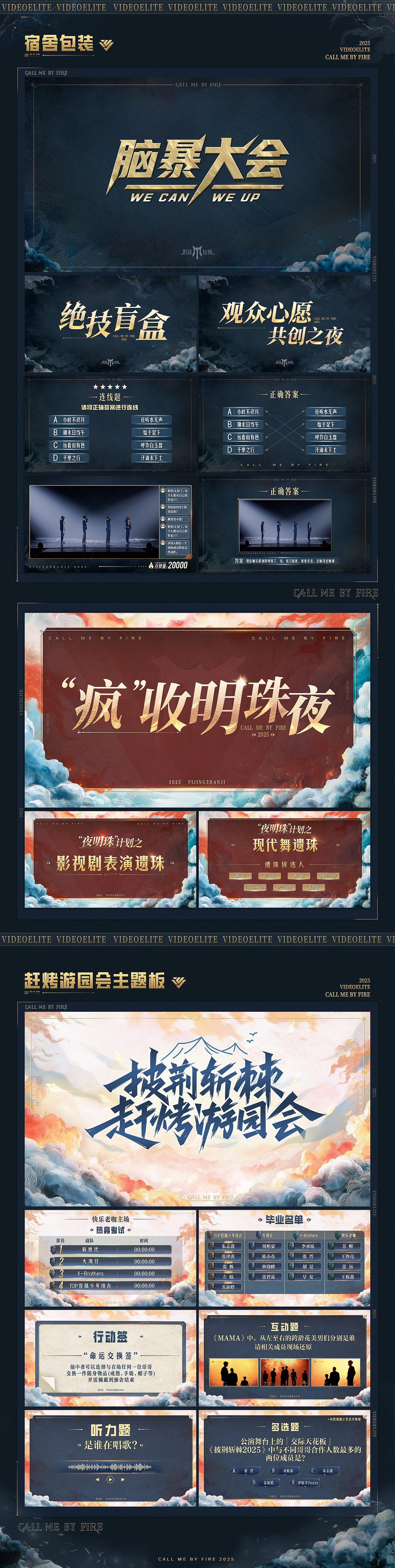 芒果TV《披荆斩棘的哥哥》第五季流程视觉版式设计