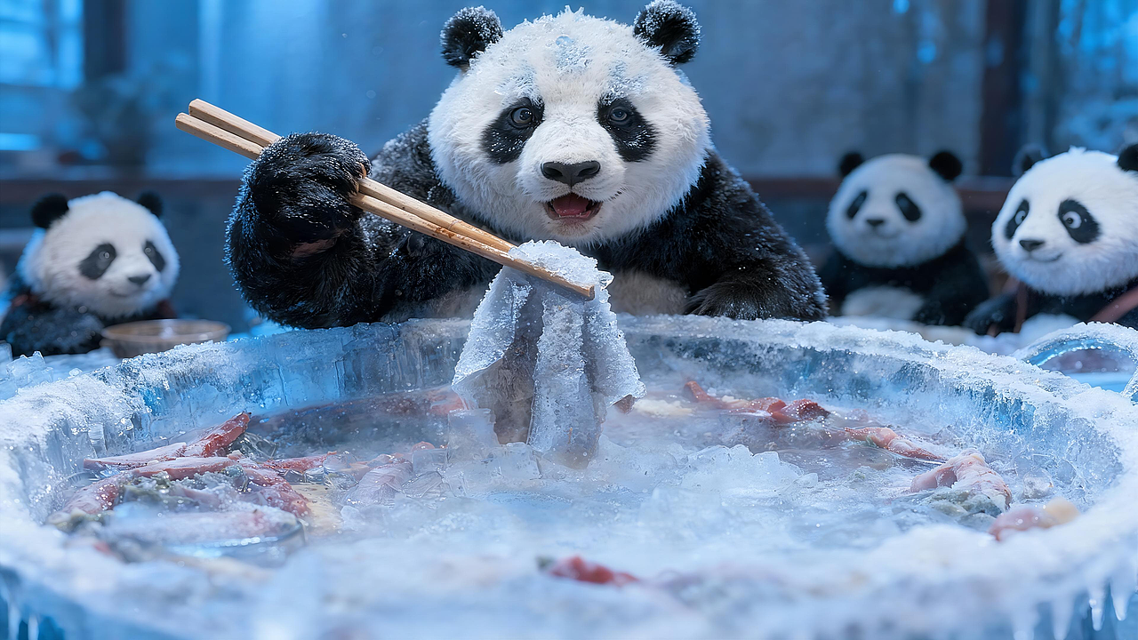被冻住的火锅还能吃吗？（图ZMzk5MjUyMTk2） - AI作品 - 站酷设计师至之原创素材 - 站酷ZCOOL