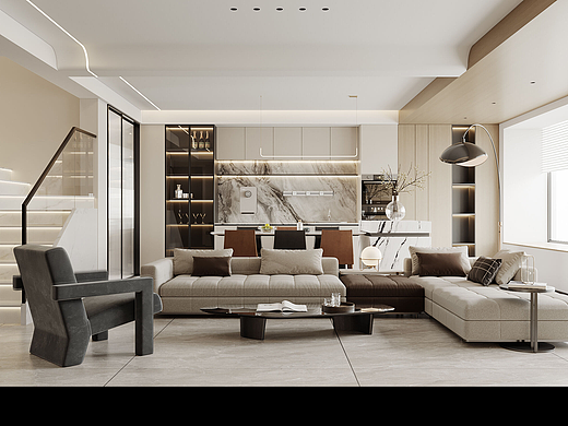 现代简约风挑空别墅