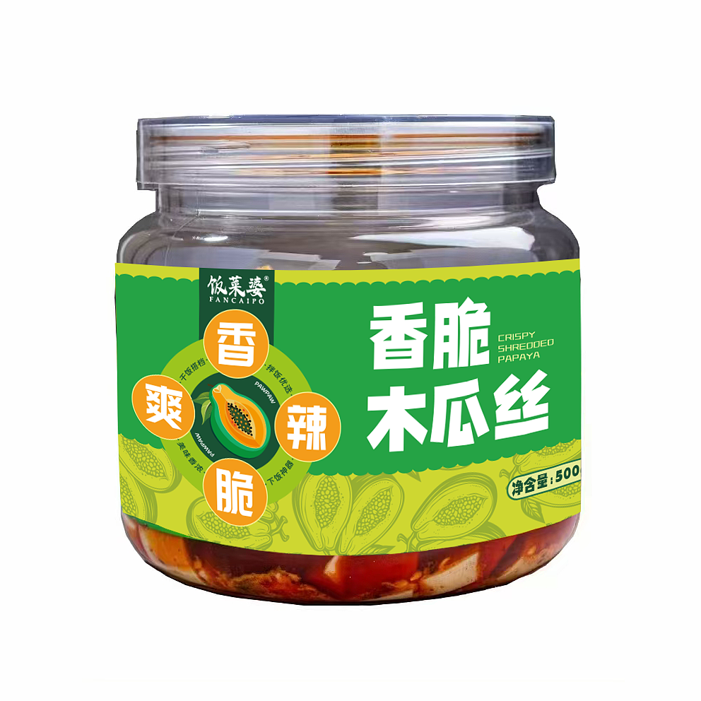 下饭菜罐装瓶贴包装设计