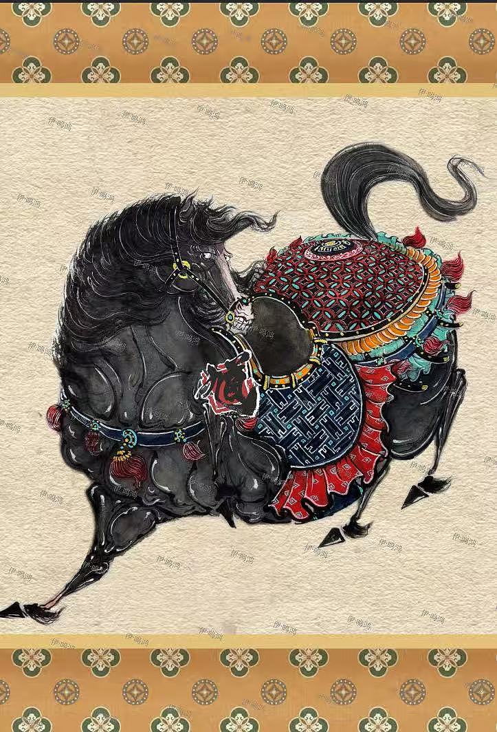 2026 马上马年 马上有财（图ZMzk5MjYxMTQ4） - 艺术插画 - 站酷设计师尹鸣鸿原创素材 - 站酷ZCOOL