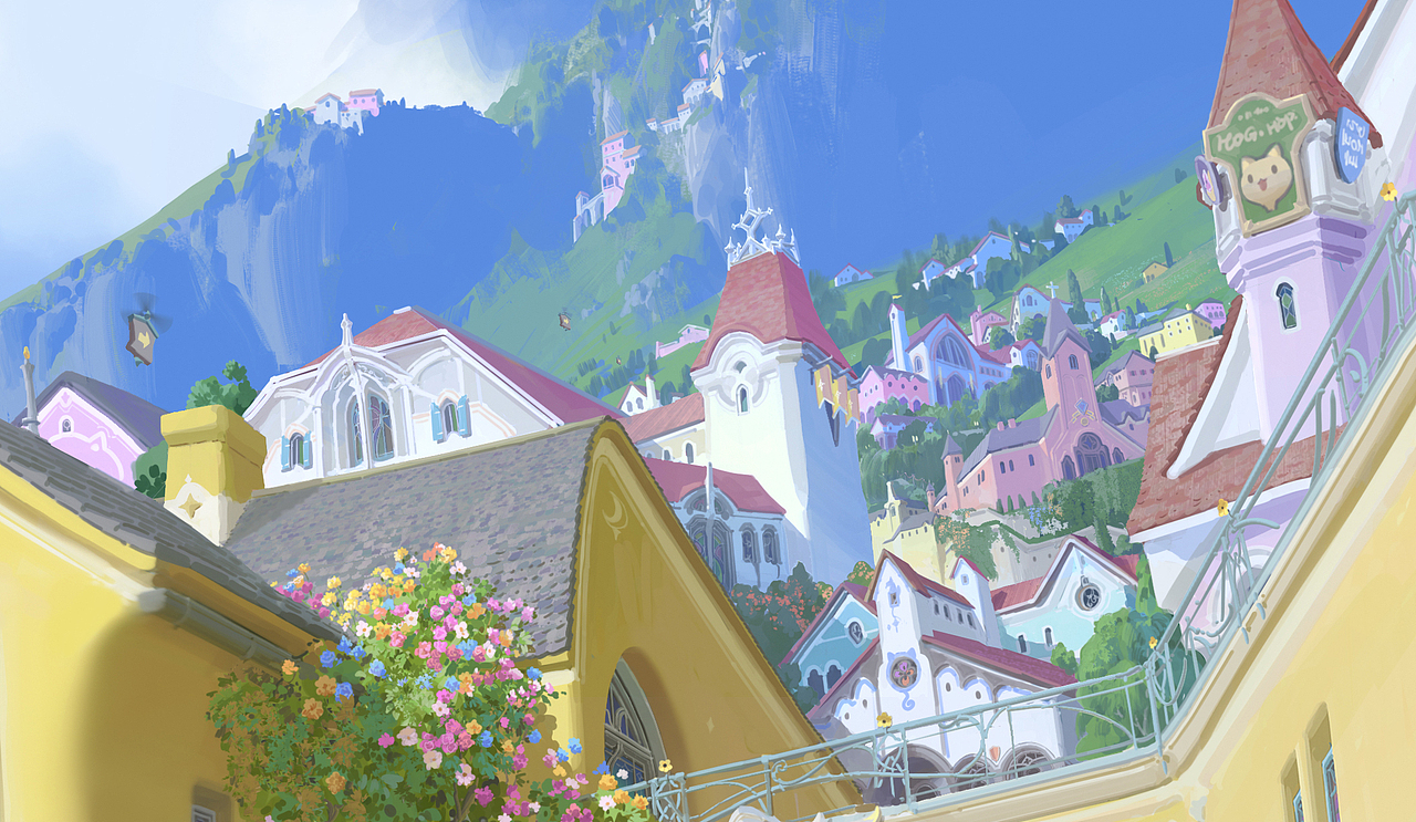 艺数绘讲师作品分享|洛克猴杜震《妖精镇》