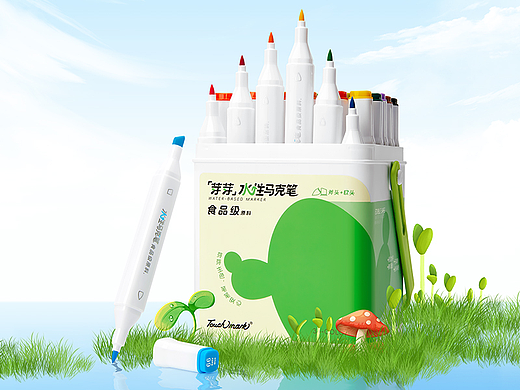 touchmark 芽芽-食品级软头水性马克笔详情页