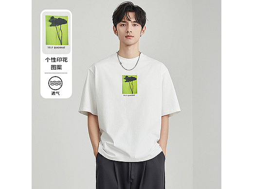 天猫淘宝小红书抖音春夏男装T恤防晒衣主图直通车3