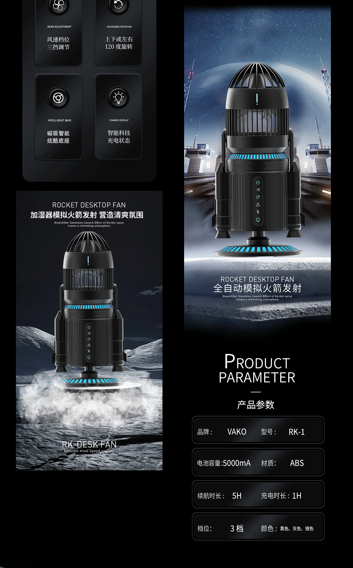 风扇全案策划/型号RK-FAN火箭（图ZMzk5MjkyMzUy） - 品牌 - 站酷设计师wink咖啡不醒人原创素材 - 站酷ZCOOL