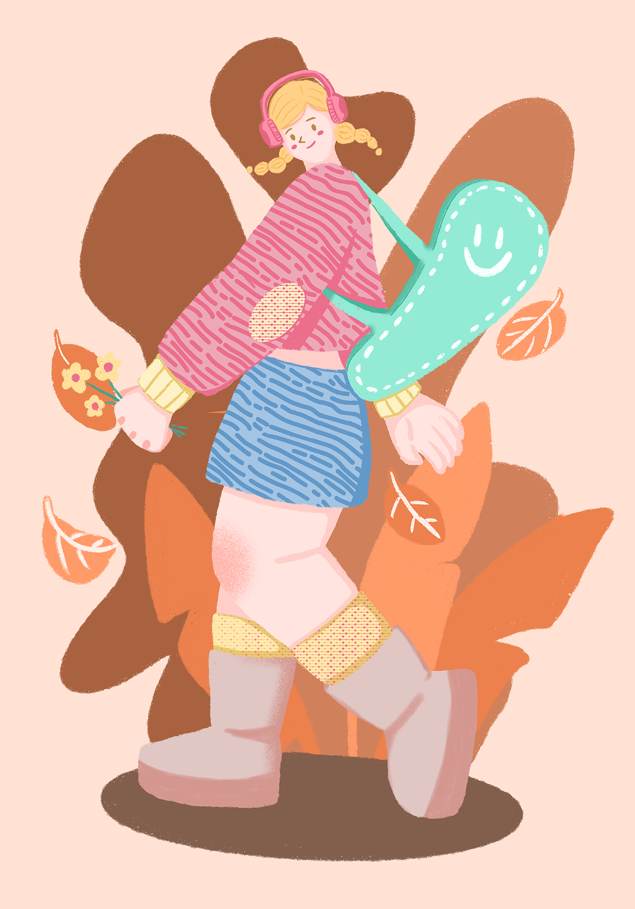 一组扁平风人物插画