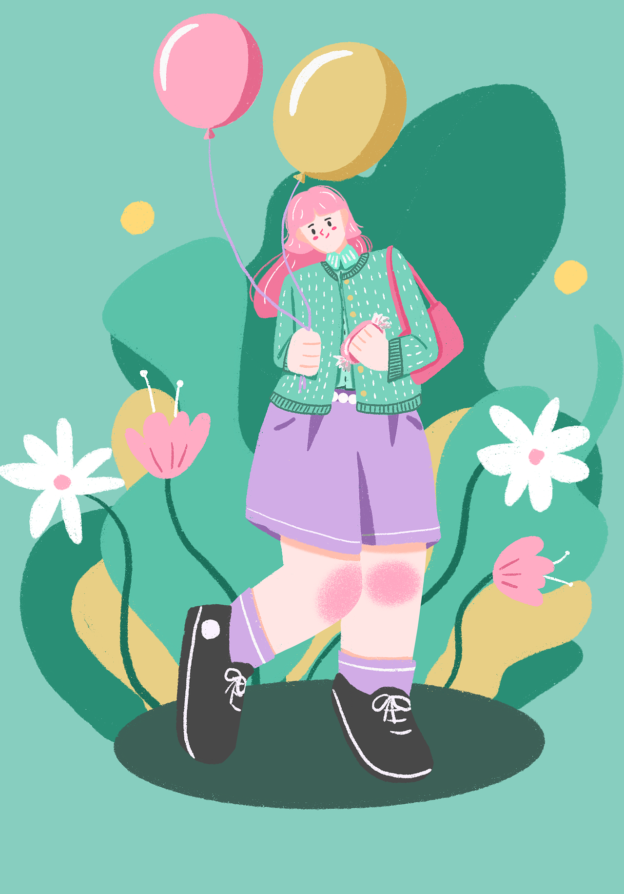 一组扁平风人物插画