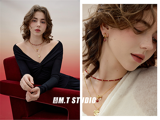 珠宝饰品首饰外模拍摄|高级感满满|外模饰品项链拍照