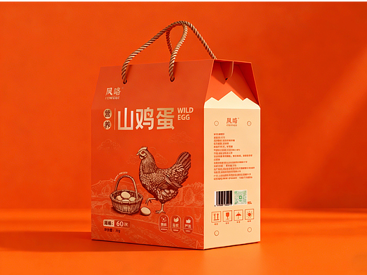 山东凤咯禽业四款鸡蛋包装礼盒设计