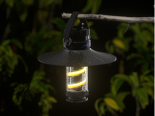 户外露营灯渲染