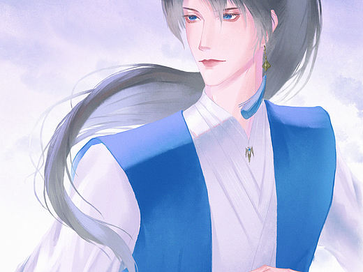 古风胸像，半身