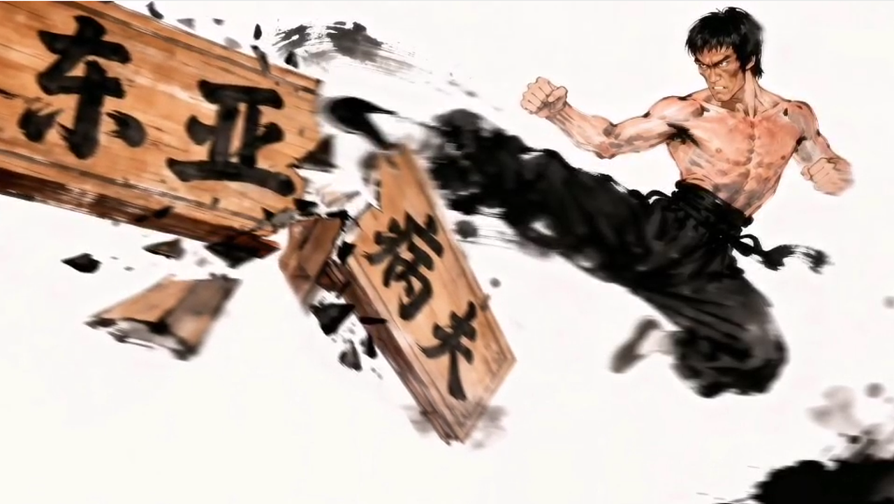 《精武门》李小龙水墨动画（图ZMzk5MzAxODgw） - AI作品 - 站酷设计师9Astudio原创素材 - 站酷ZCOOL