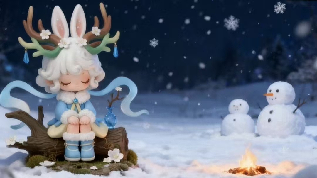 《听雪：冬日梦境里的一次温暖爆冷》（图ZMzk5MzAyMjEy） - AI作品 - 站酷设计师白鲤Luckovo原创素材 - 站酷ZCOOL