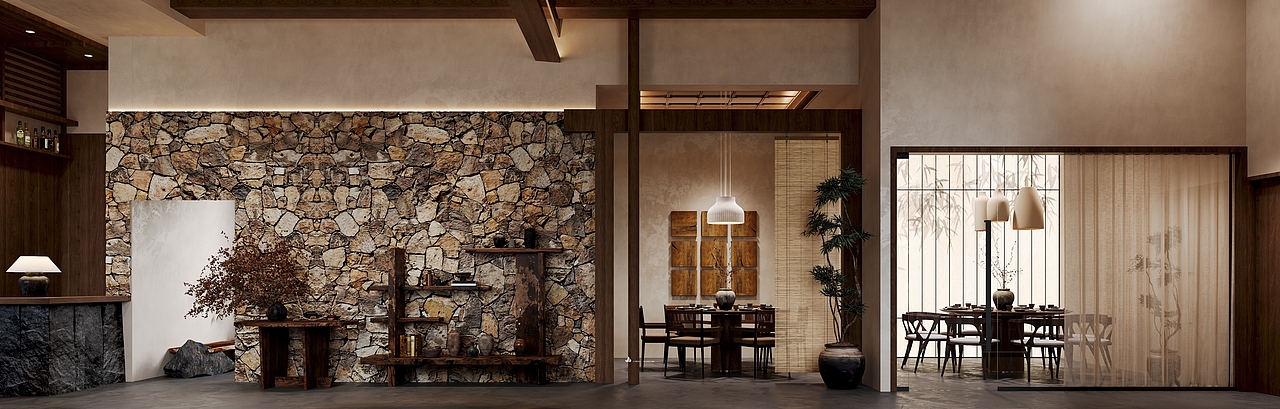 咖啡店（图ZMzk5MzAyMzMy） - 酒店餐饮设计 - 站酷设计师金该效果图官方账原创素材 - 站酷ZCOOL