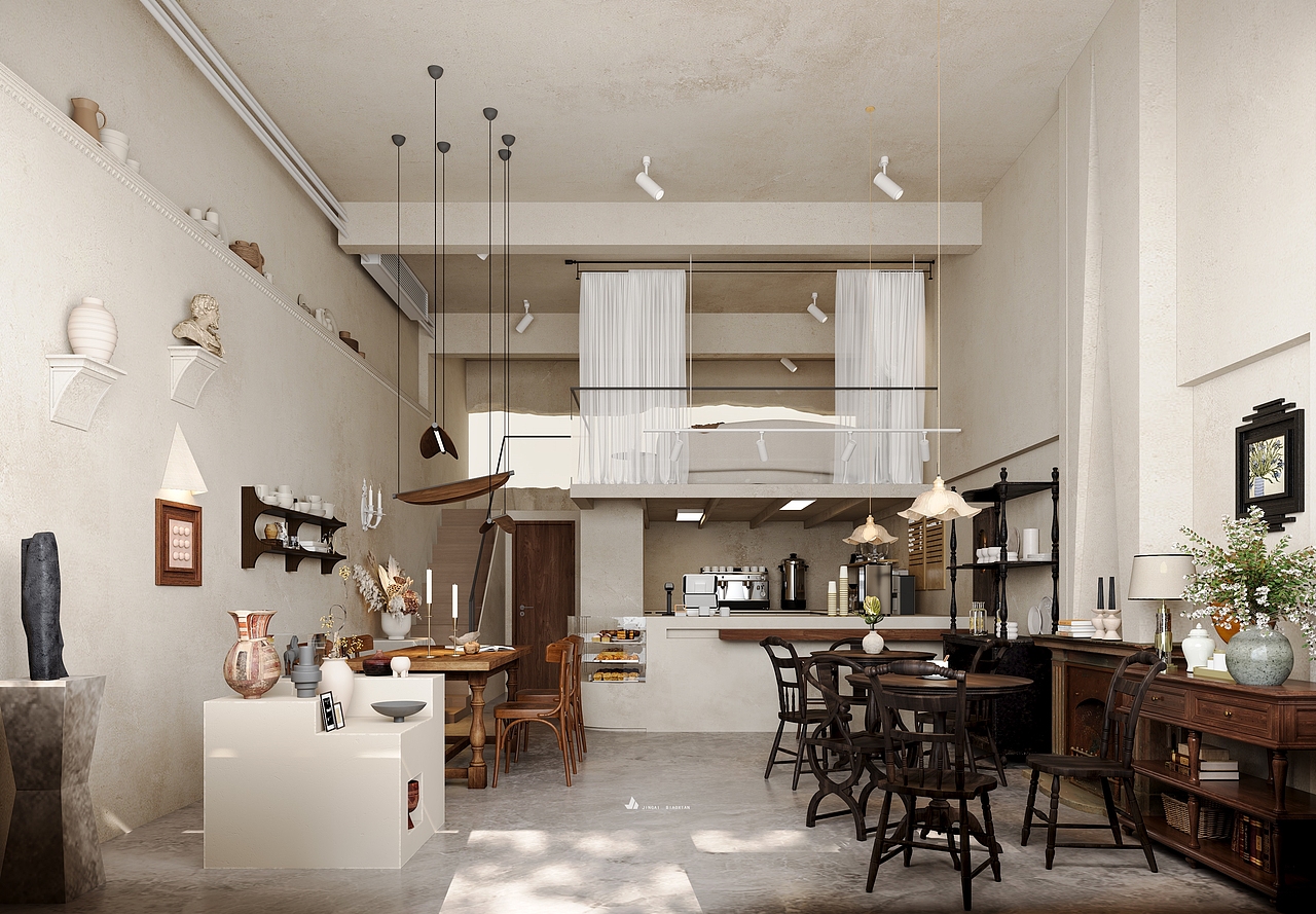 咖啡店（图ZMzk5MzAyMzYw） - 酒店餐饮设计 - 站酷设计师金该效果图官方账原创素材 - 站酷ZCOOL
