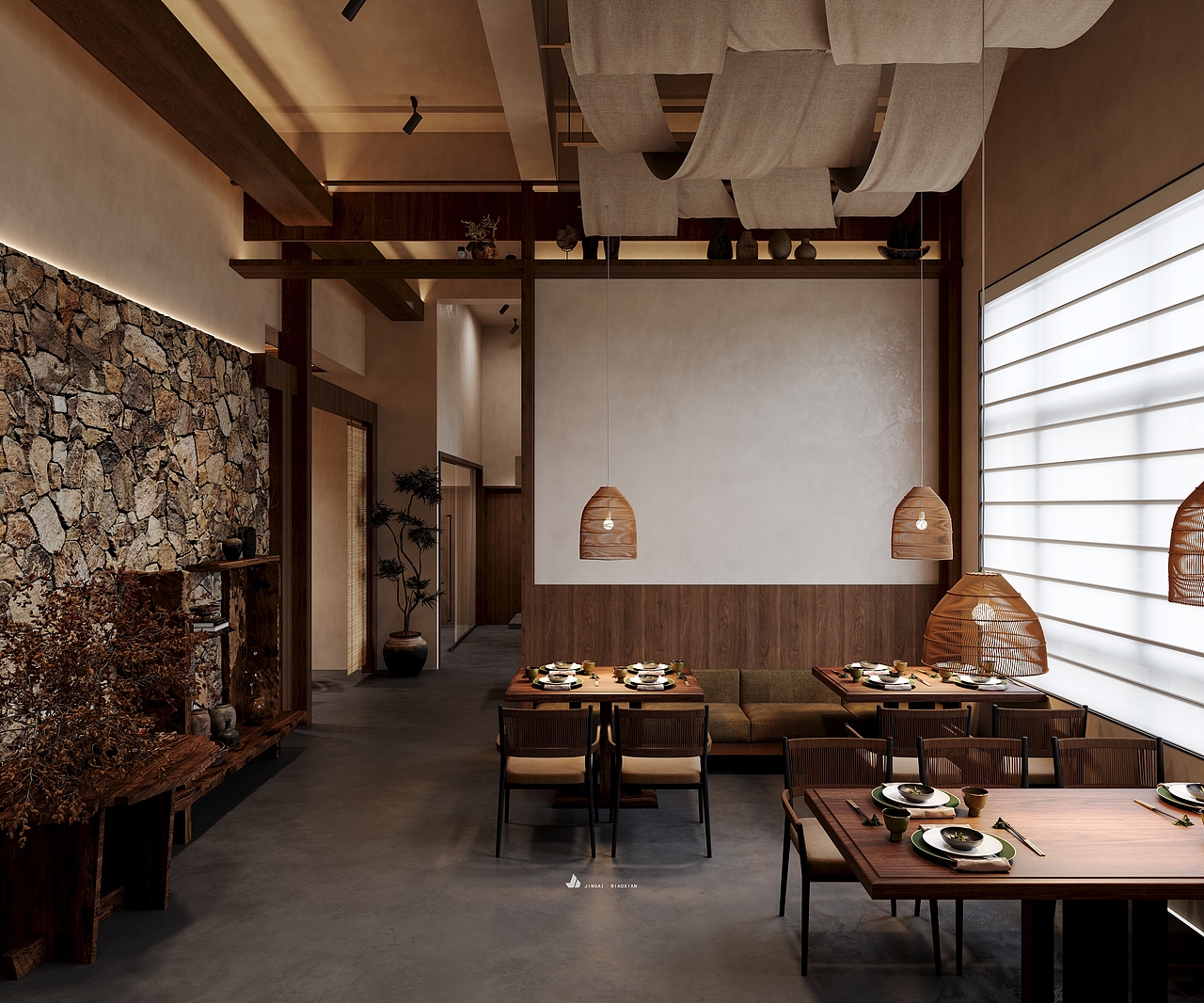 咖啡店（图ZMzk5MzAyMzI4） - 酒店餐饮设计 - 站酷设计师金该效果图官方账原创素材 - 站酷ZCOOL