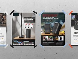 音箱产品宣传海报（产品渲染+排版）