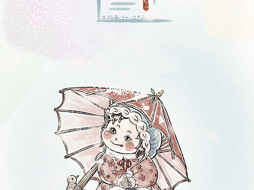 原创插画《小雪记》