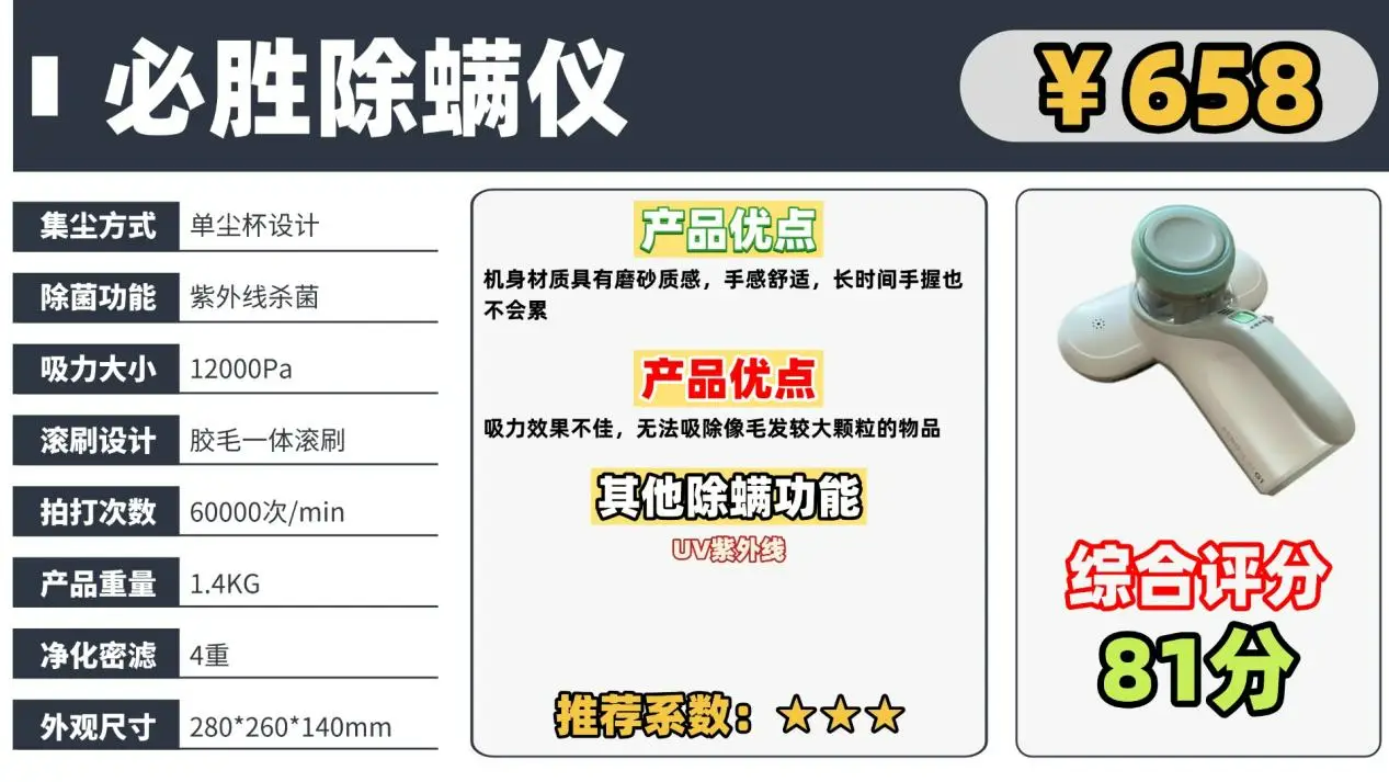 除螨仪哪个牌子的好？十大爆款除螨仪测评数据揭秘！ 小白盲选