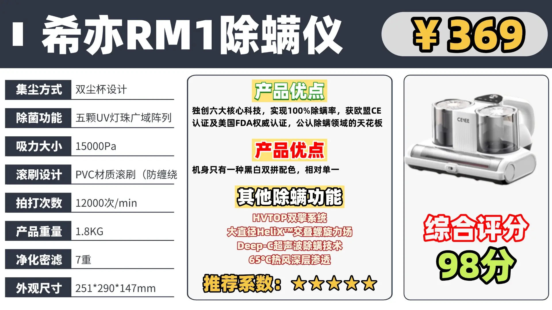 除螨仪哪个牌子的好？十大爆款除螨仪测评数据揭秘！ 小白盲选