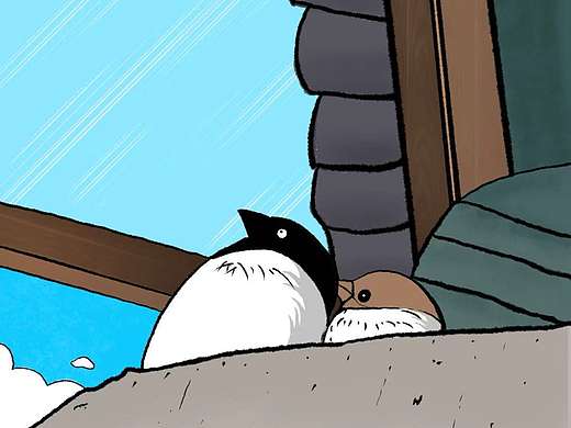 屋檐下的麻雀（个人主页-ZNzI4MjUxMDA=） - 创作习作 - 站酷设计师橘子味的雪原创素材 - 站酷ZCOOL