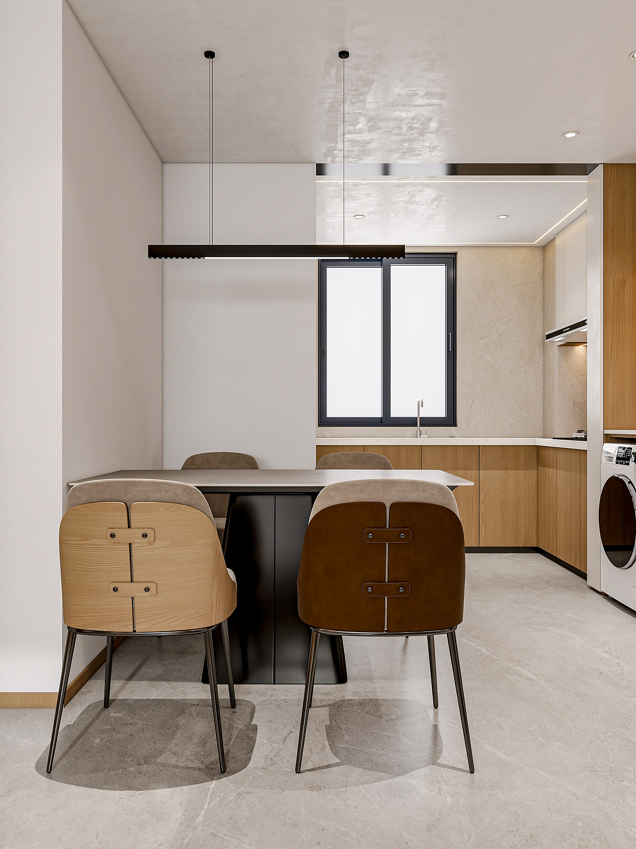 新疆乌鲁木齐绿景苑(87平方现代简约三居室)