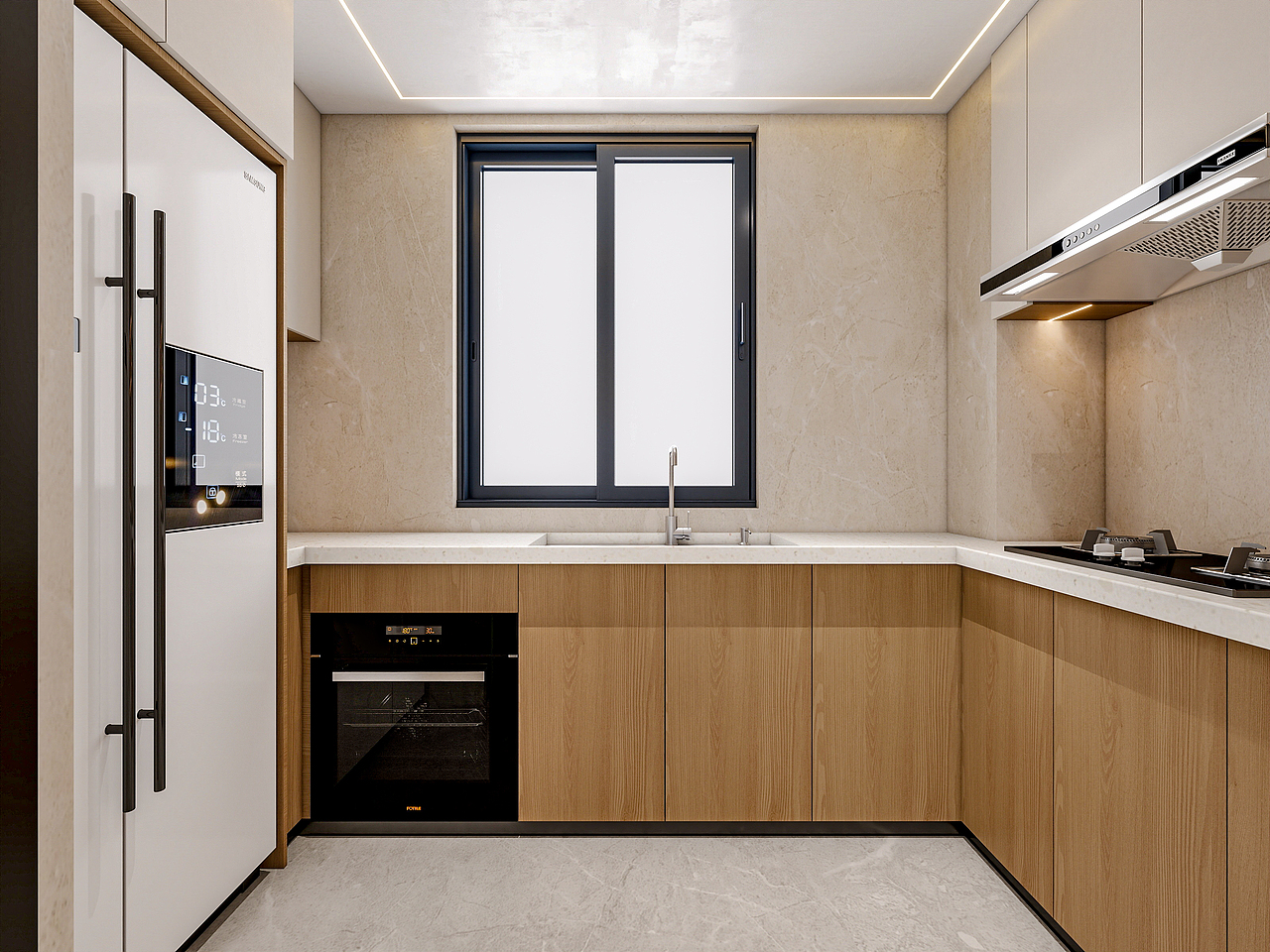 新疆乌鲁木齐绿景苑(87平方现代简约三居室)