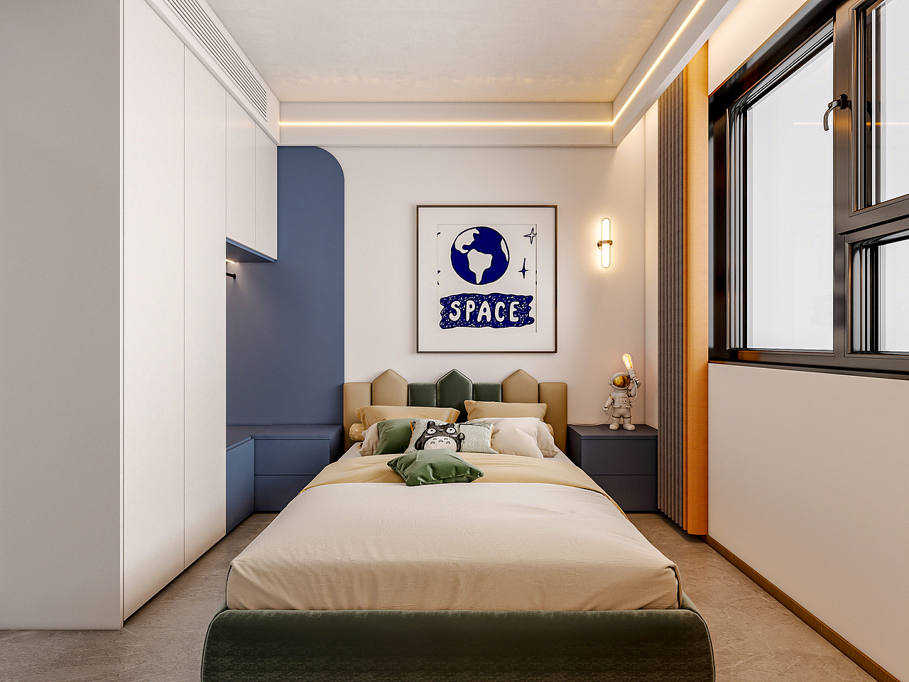 新疆乌鲁木齐绿景苑(87平方现代简约三居室)