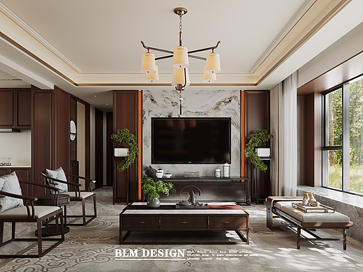 新中式装修案例效果图