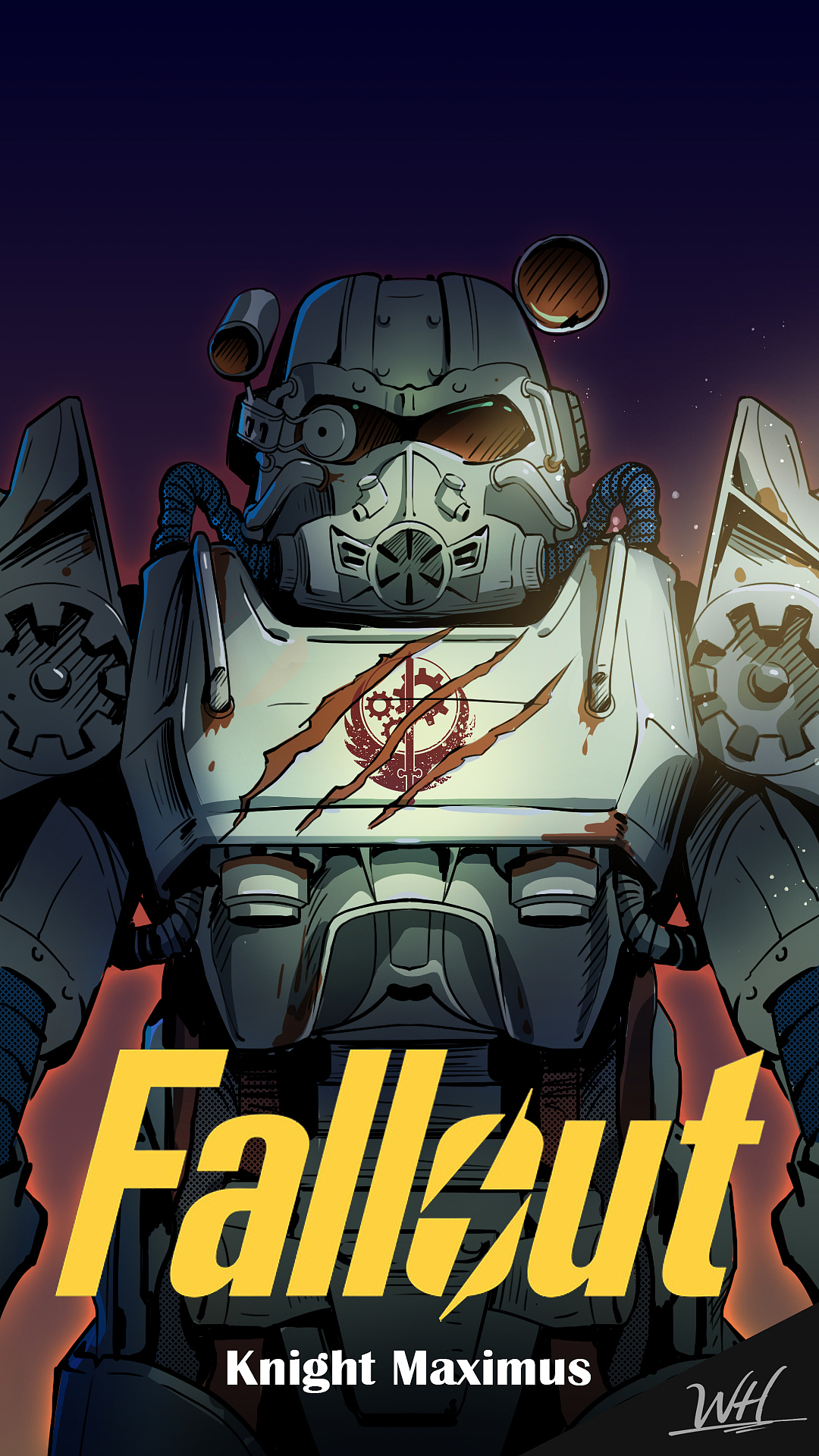 《辐射》Fallout_Knight Maximus（图ZMzk5MzI5ODY0） - 单幅漫画 - 站酷设计师王先生啊原创素材 - 站酷ZCOOL